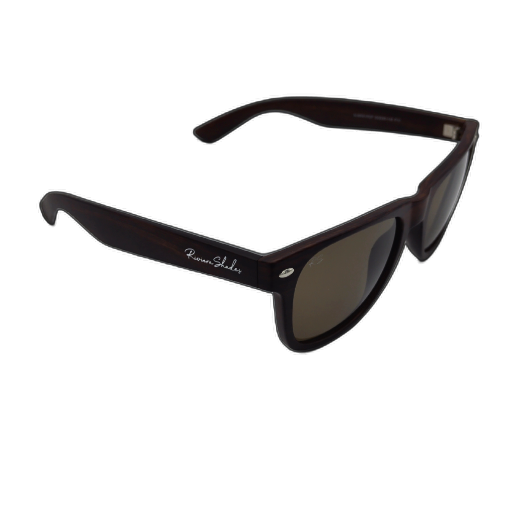 Men's Polarized Sunglasses w/Case Mahogany Riviera Shades
