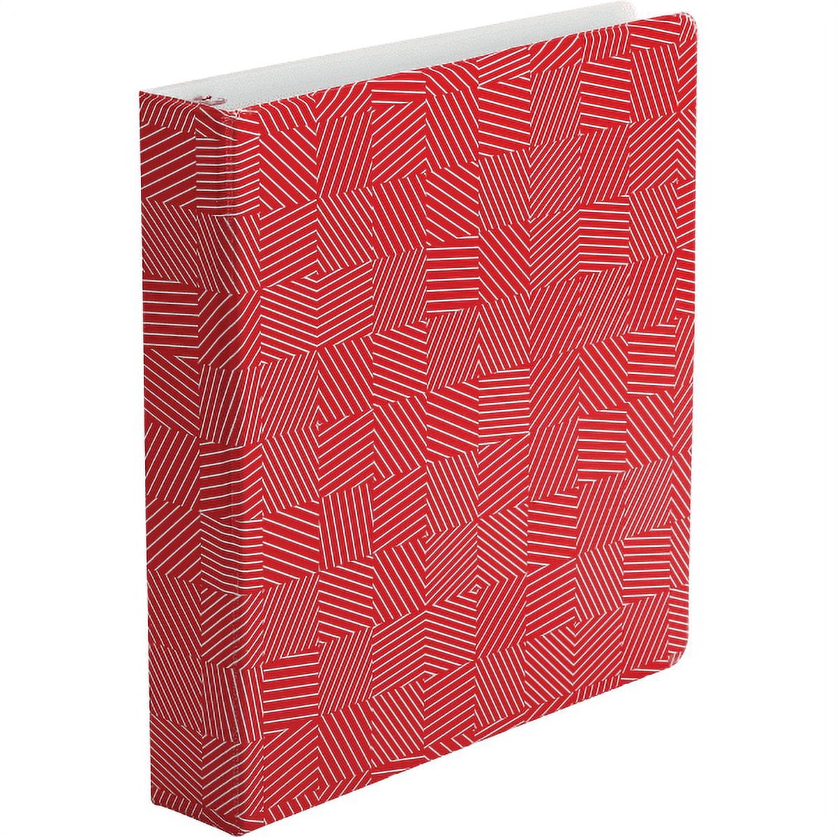 Binder 1.5" Red & White Striped Sqaures Oxford - Additional View