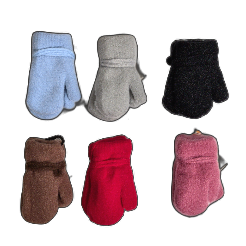 Kids Wool Mittens Assorted Colours