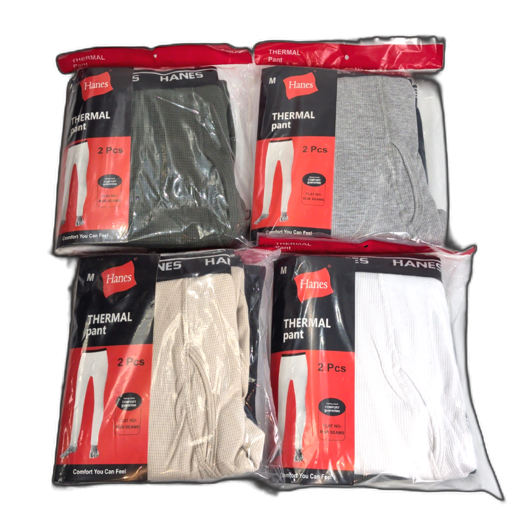 Men's Thermal Pants 2pk. Assorted Hanes