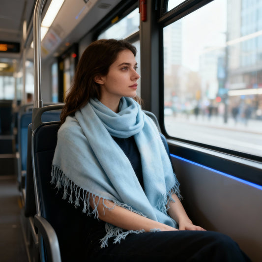 Pashmina Style Scarf Grey - Additional View