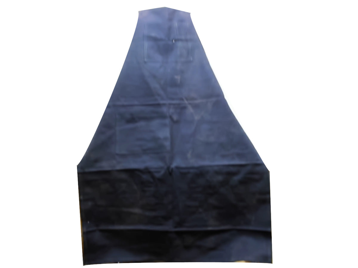 Tablier à bavette en jean, 2 poches, bleu