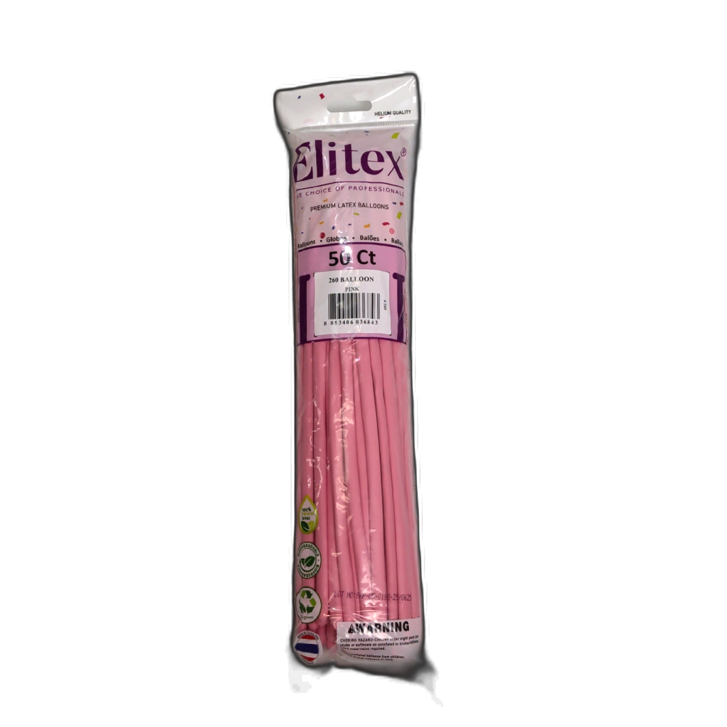 Twisting Balloons 50pk. Pink Elitex