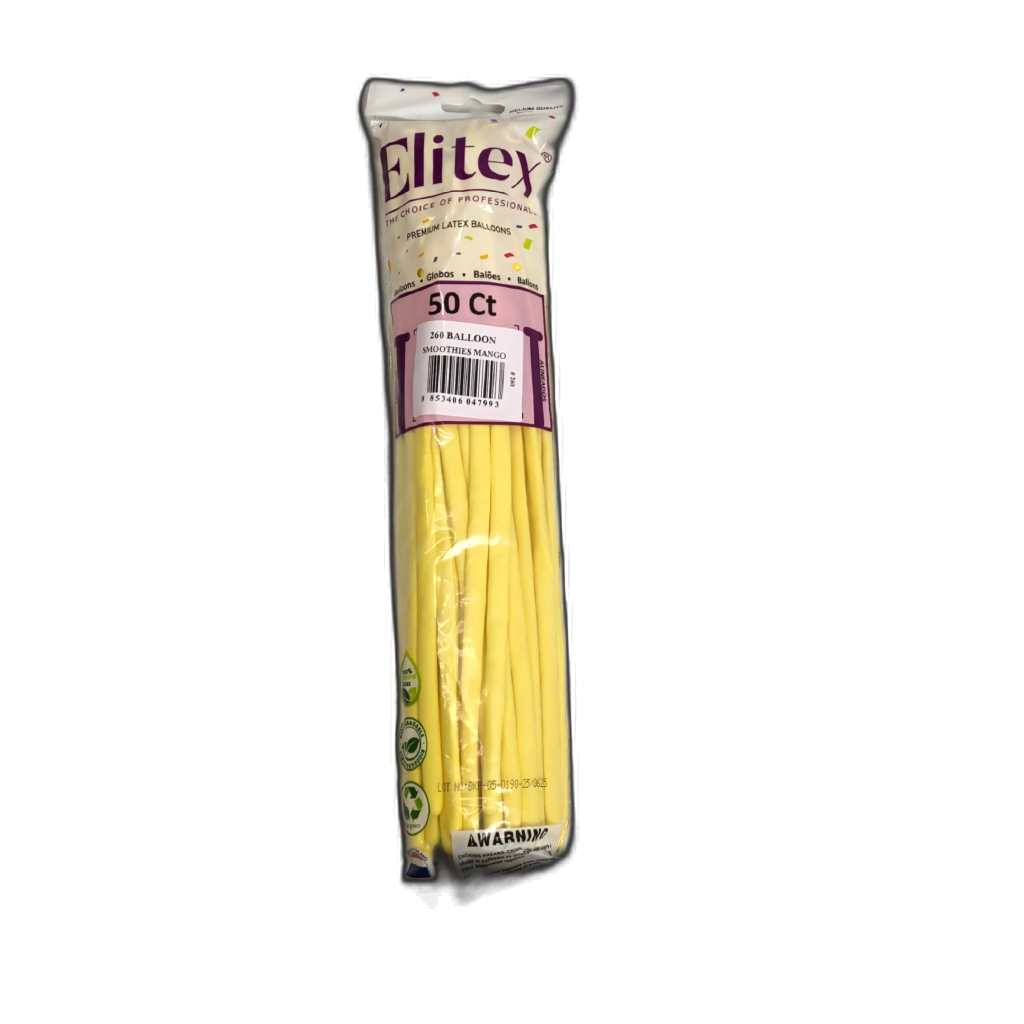 Twisting Balloons 50pk. Smoothies Mango Elitex