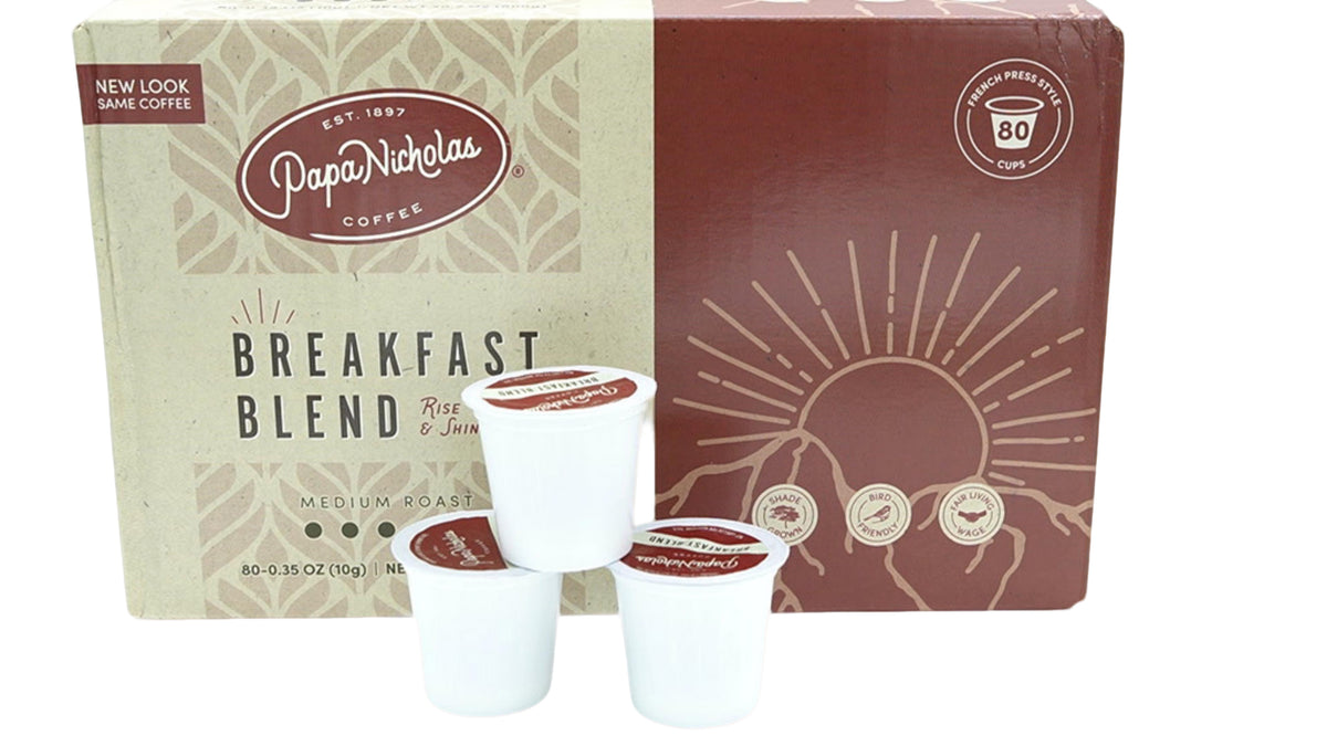 Papa Nicholas Coffee Breakfast Blend 80 - 10g. Cups - Additional View