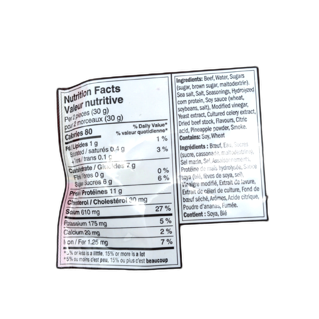 Beef Jerky Original Jumbo Bag 230g.