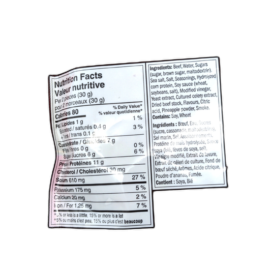 Beef Jerky Original Jumbo Bag 230g.