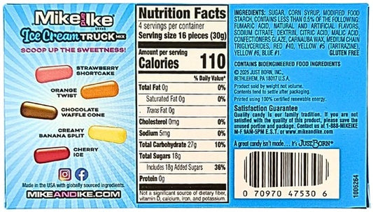 Mike And Ike Ice Cream Truck Mix Candy 120g. - Additional View