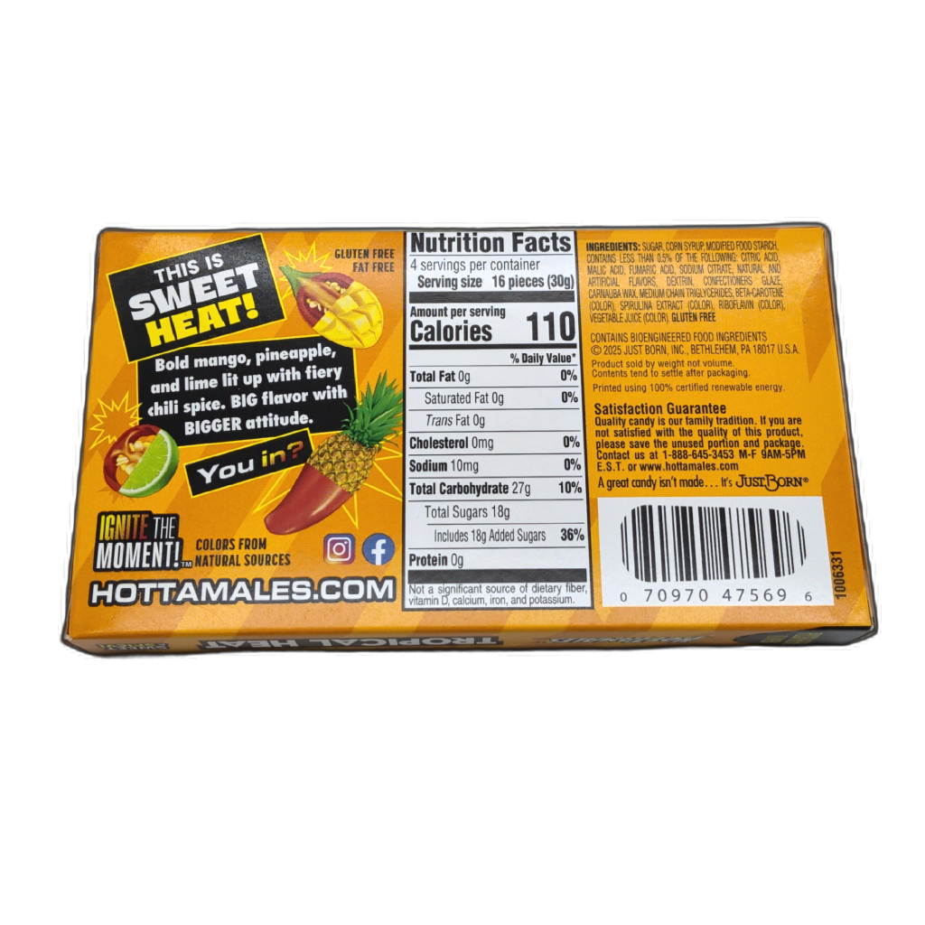 Mike & Ike Hot Tamales Tropical Heat 120g. - Additional View