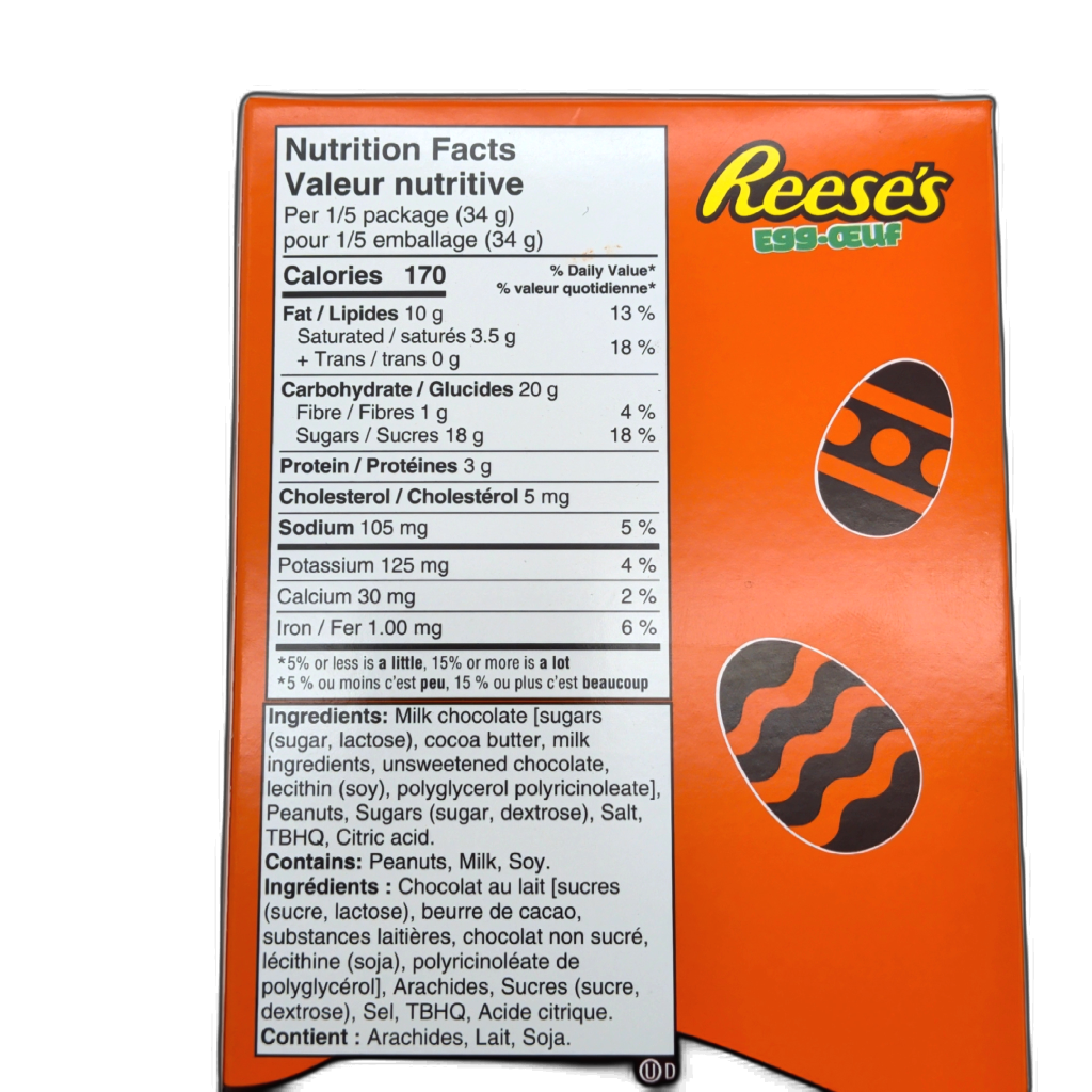 Reese's Milk Chocolate & Peanut Butter Egg 170g. - Additional View