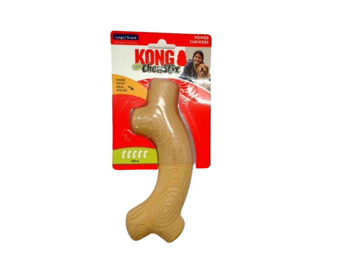 Chewstix Dog Toy 7.5" Antler Large Dogs Made With Real Wood Kong
