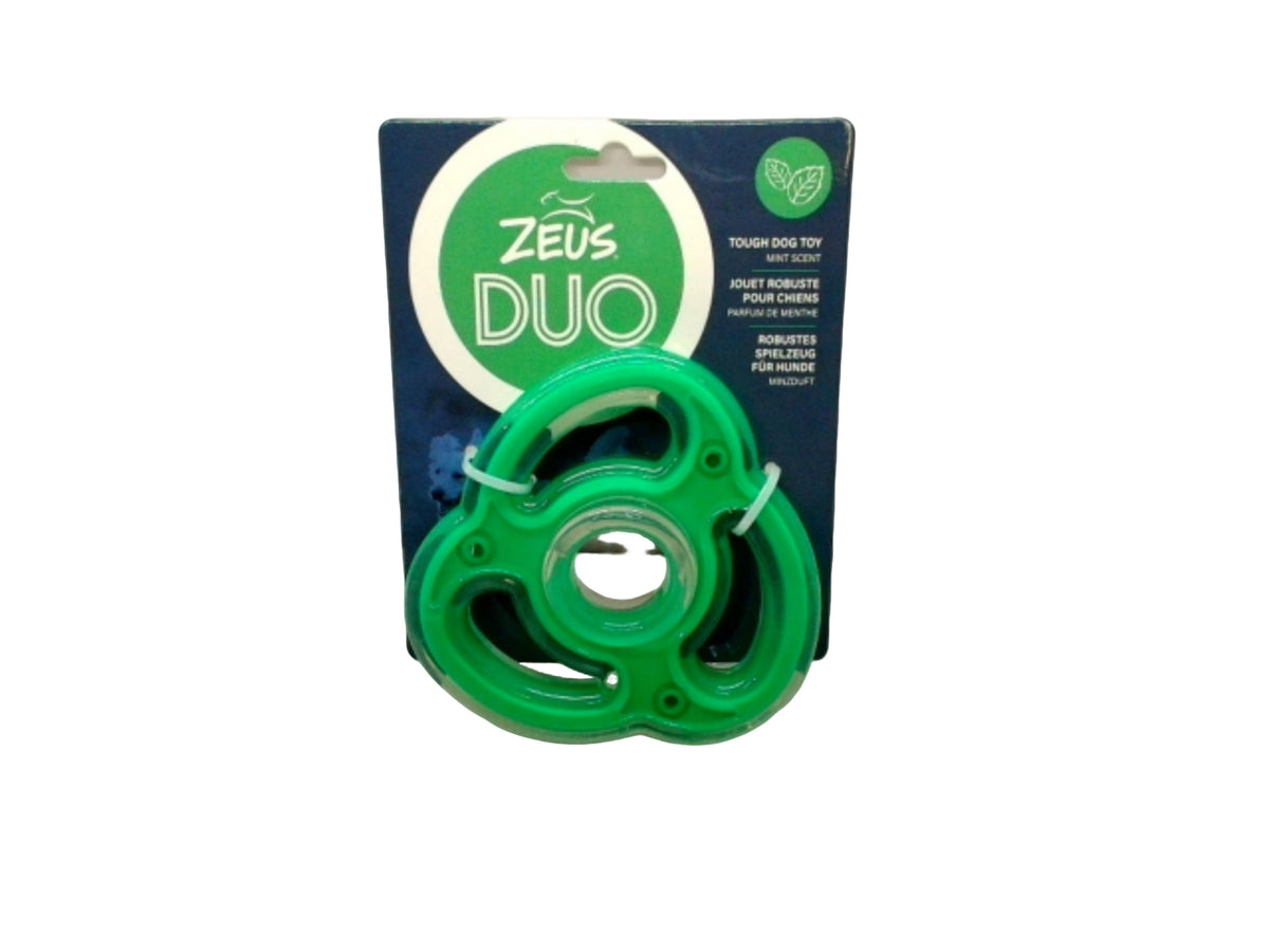Tough Dog Toy Zeus Duo Ninja Star Mint Scent