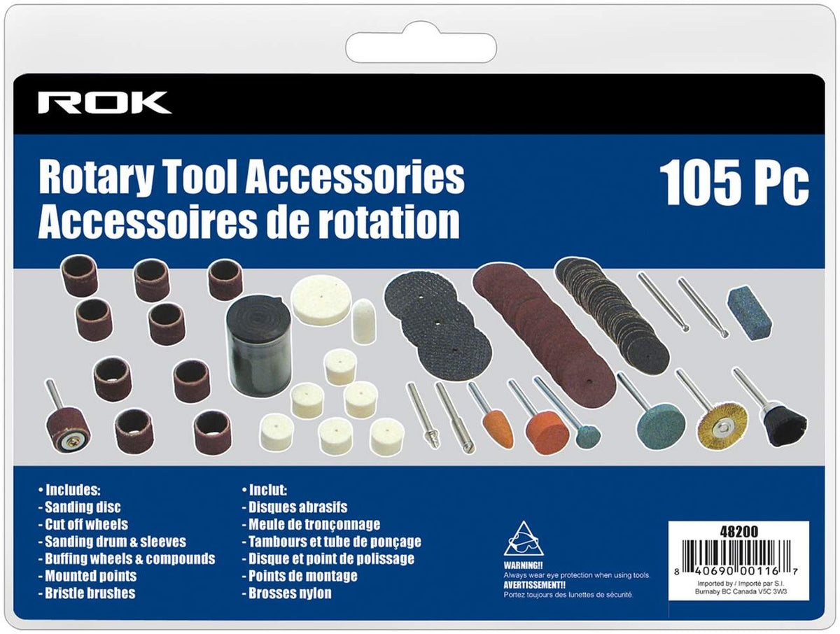 Rotary tool accessory kit 105 pc