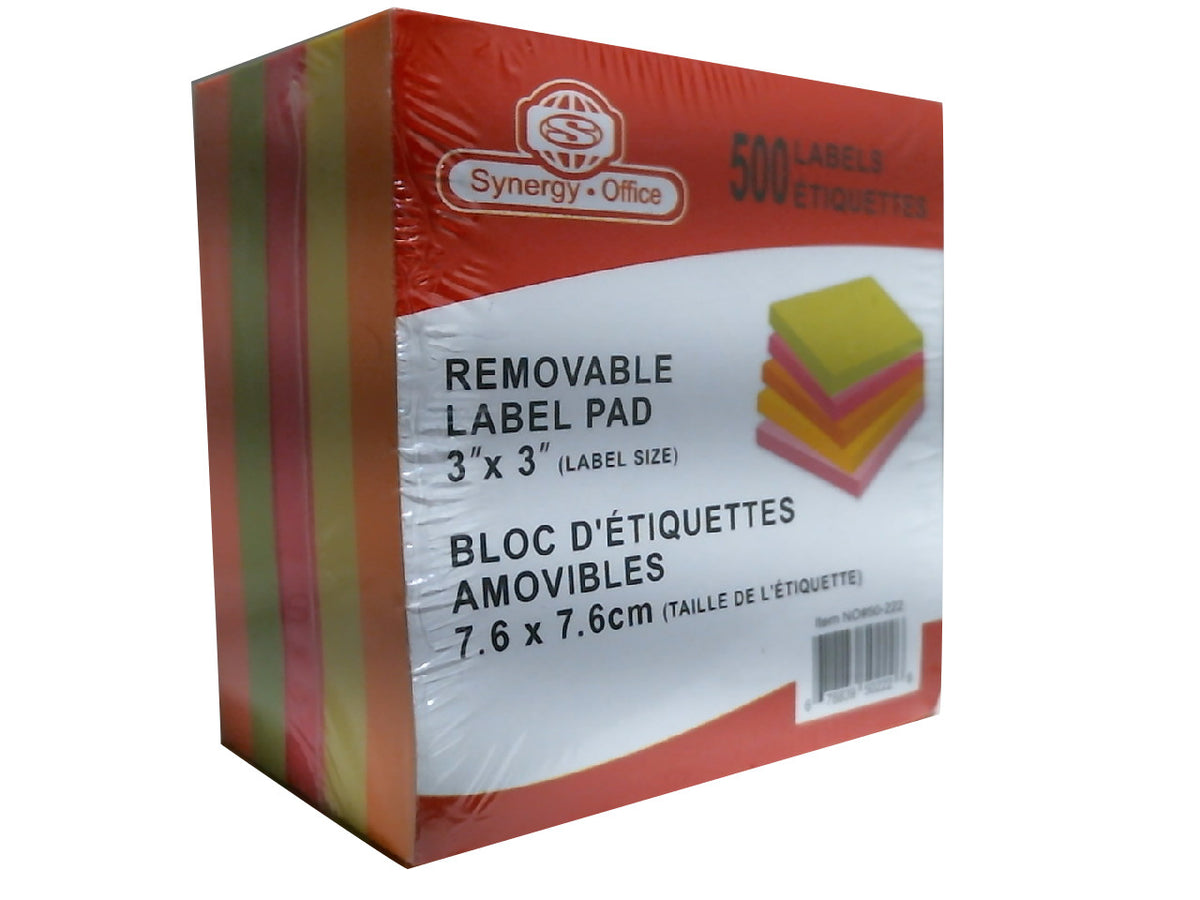 Sticky Notes 3" X 3" 500 Labels