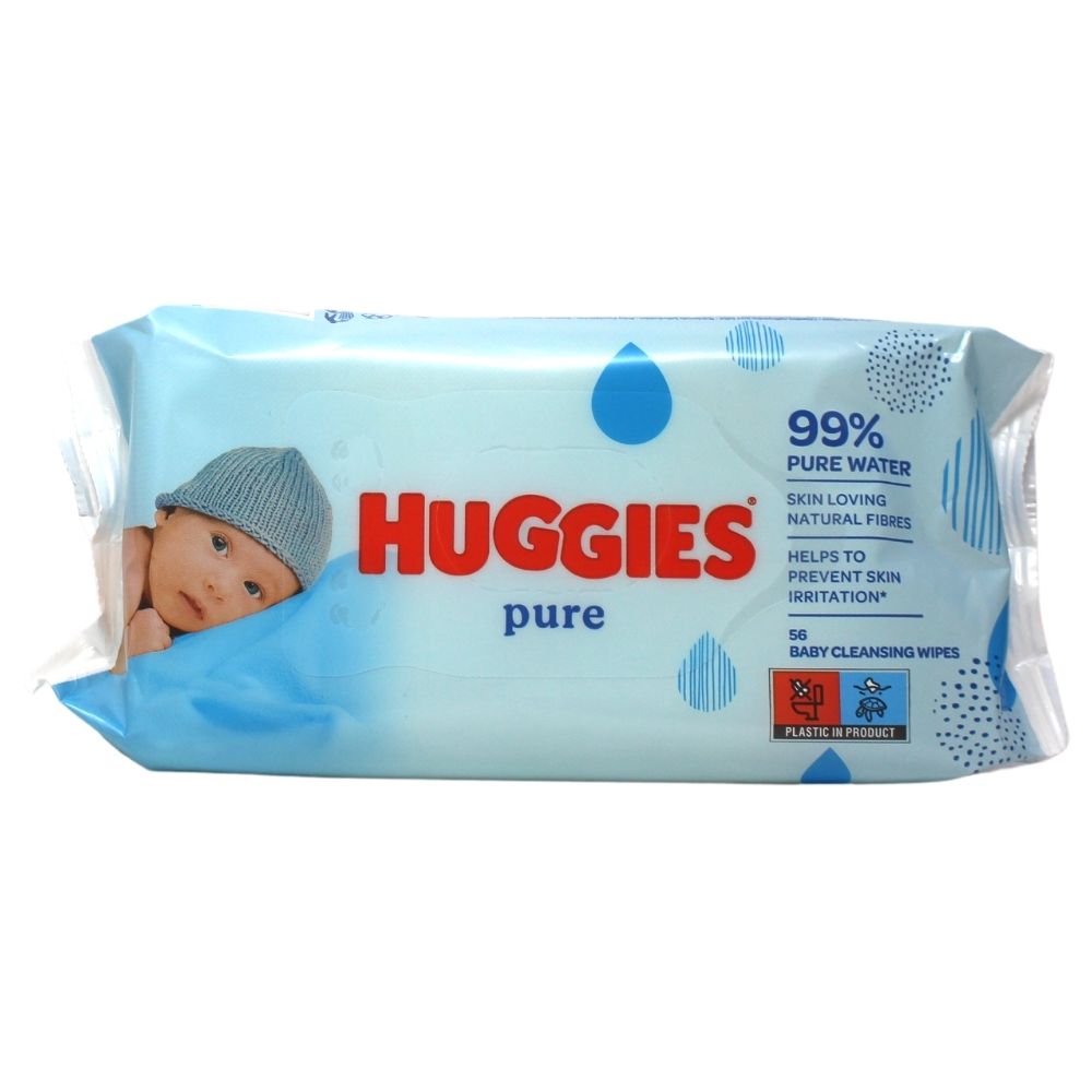 Lingettes bébé paquet de 56 Nettoyage pur et doux/10 (tête de gondole) Huggies