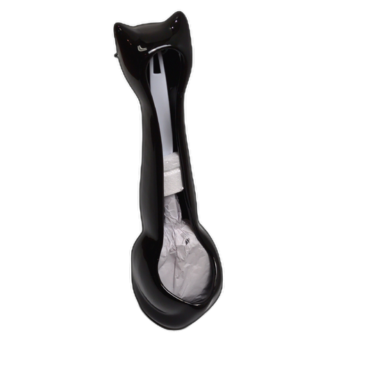 Ceramic Black Cat Bowl Brush Holder & Lotion Pump Set