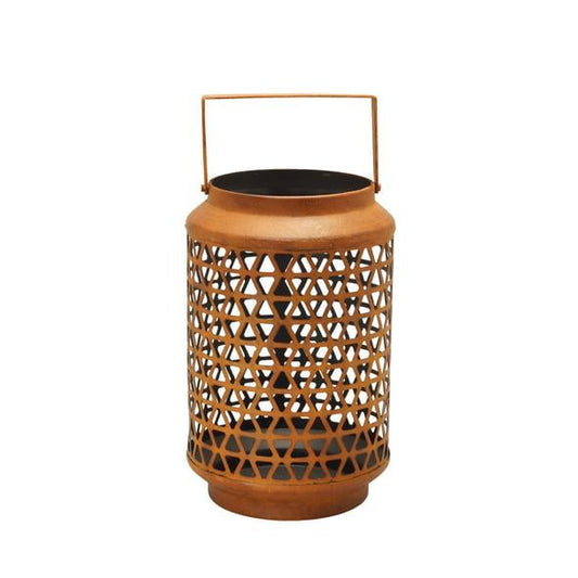 Nomad Lantern 5" x 8" Round Rustic Orange Northern Lights - Additional View