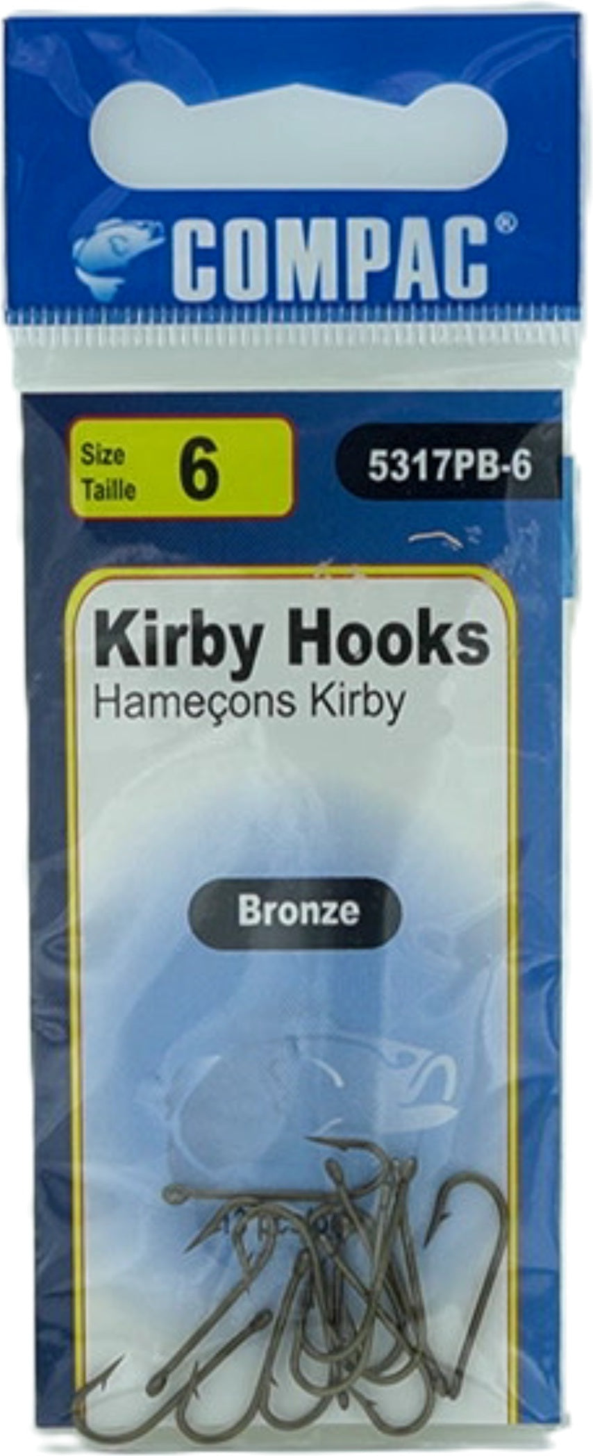 Hameçons Kirby en bronze, taille 6, 13 hameçons