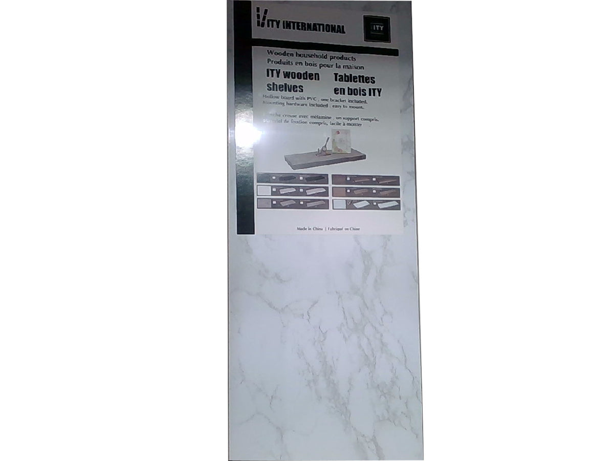 floating wall shelf 60 cm/23.6" - marble