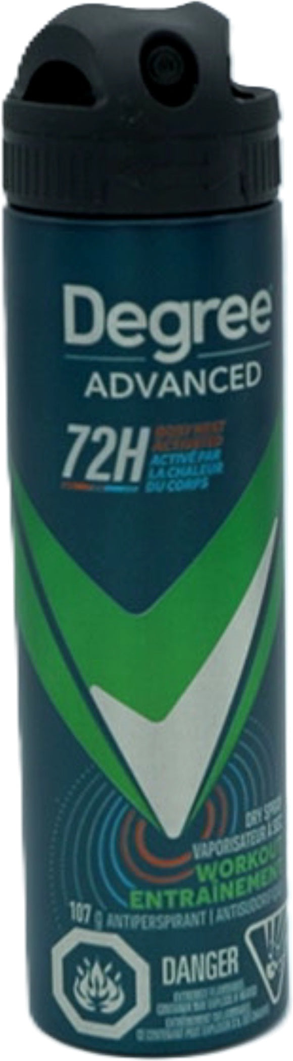 Antiperspirant Dry Spray Workout 107g. Degree Advanced