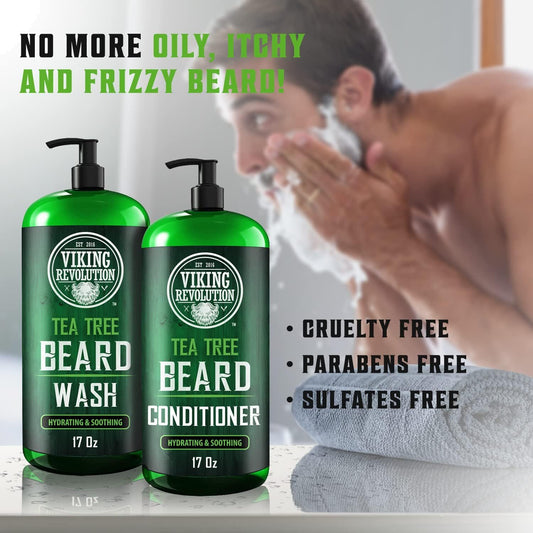 Tea Tree Beard Wash & Conditioner 17oz. Viking Revolution - Additional View