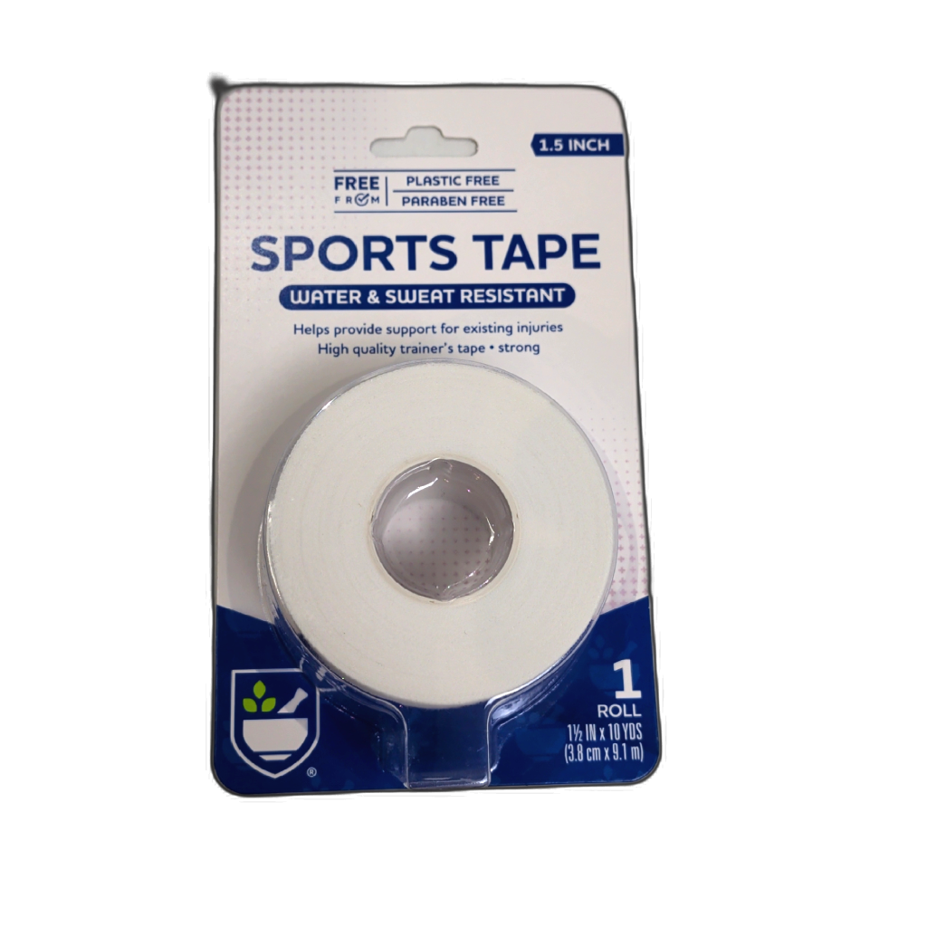 Sports Tape 1.5" X 10yds. Water & Sweat Resistant Rite Aid