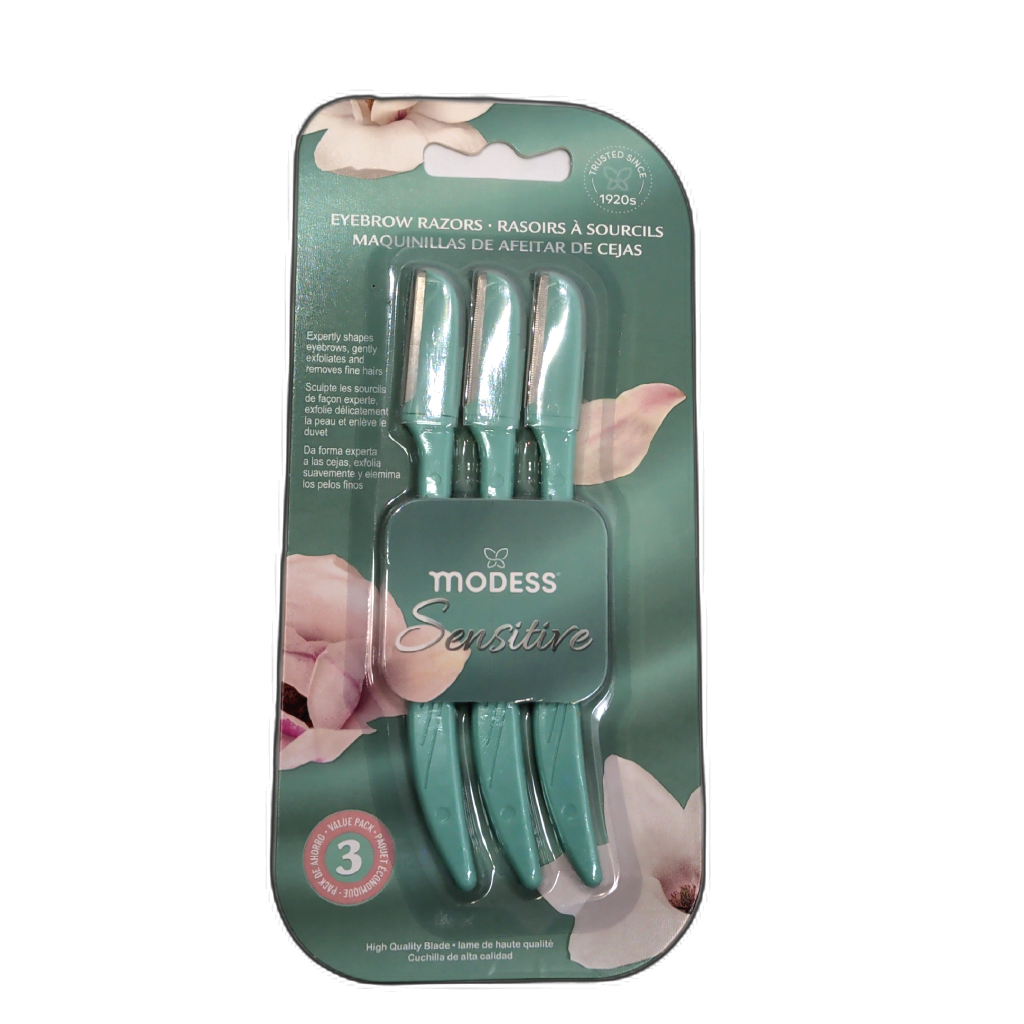 Eyebrow Razors 3pk. Modess Sensitive