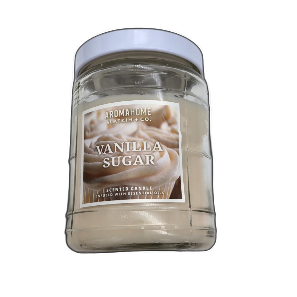 Bougie en pot 453g. Vanilla Sugar Aromahome Slatkin + Co.