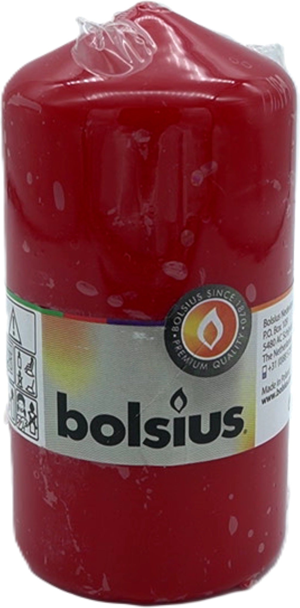 Cierge pilier 7 x 12,5 cm Rouge Bolsius