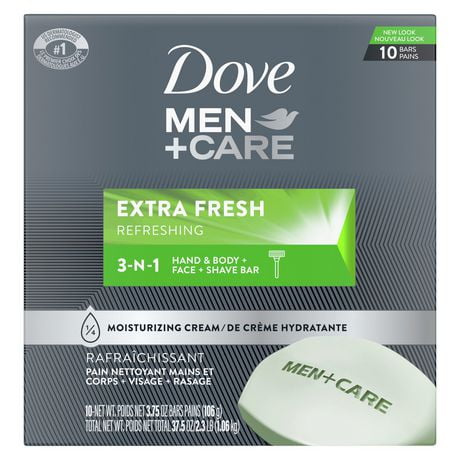 Body + Face Bar Extra Fresh 10pk. x 106g. Dove Men+Care - Additional View