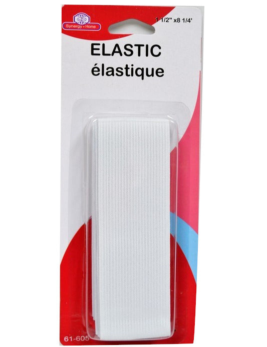 Elastic White Wide 1 1/2 X 8 1/4 Inches