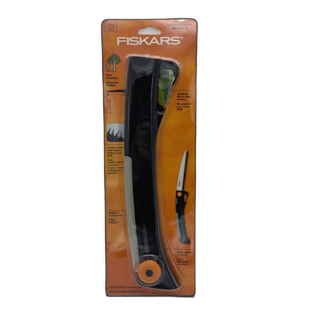 Power Tooth Pruning Saw 10" Retractable Blade W/carabiner Fiskars