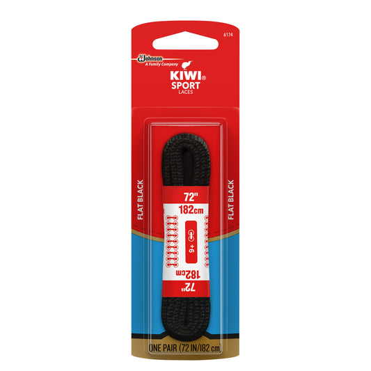 Shoe Lace Flat Black 72" Kiwi Sport - Additional View