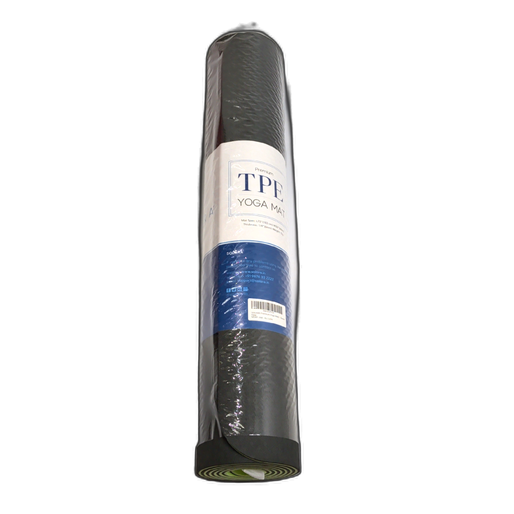 Yoga Mat Green 72" X 26" Premium Tpe Solara