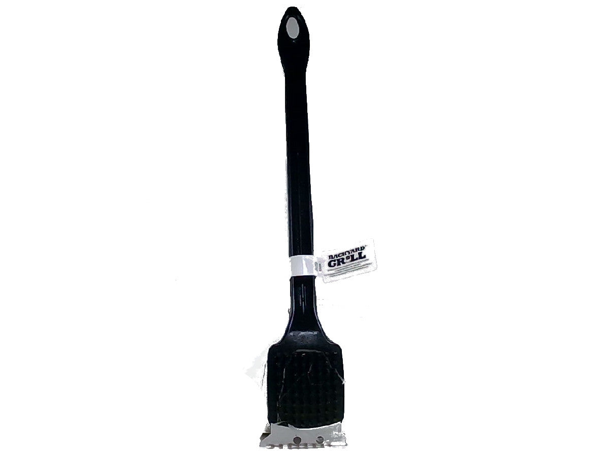 BBQ Brush 14" Black Plastic Handle Stainless Steel Bristles Backyard Grill