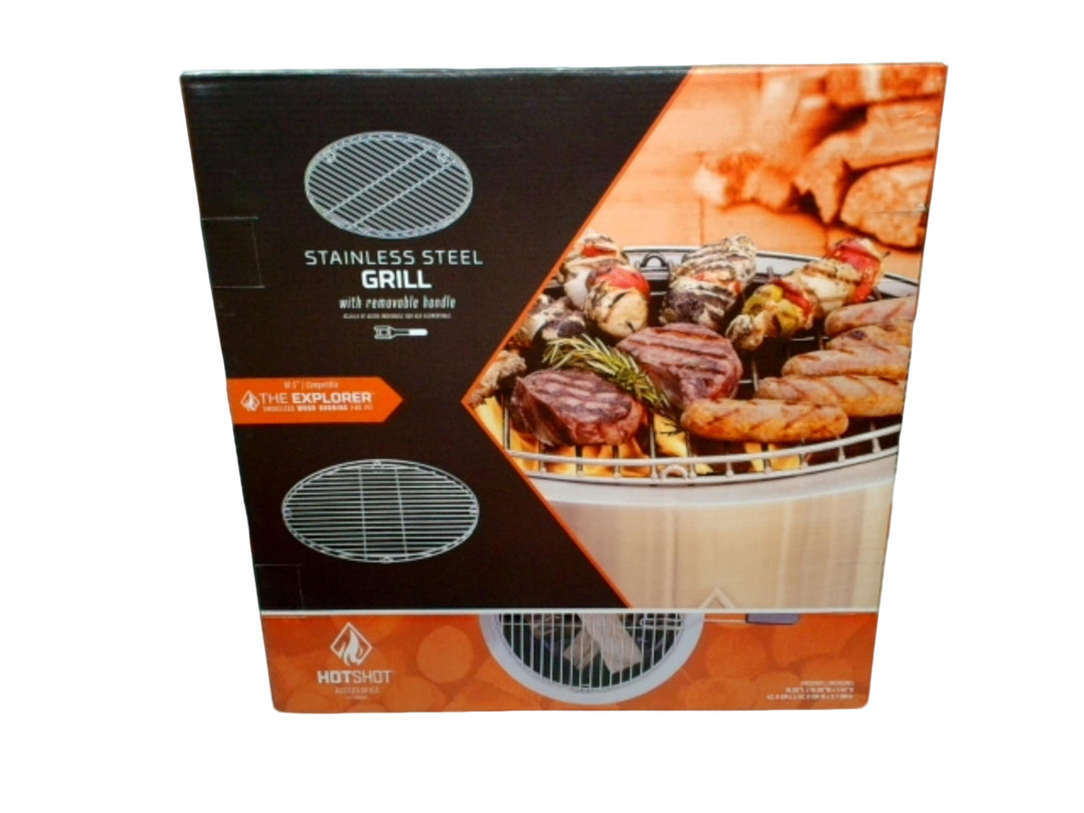 Stainless Steel Grill 19.5" w/Removable Handle Hotshot Accessories