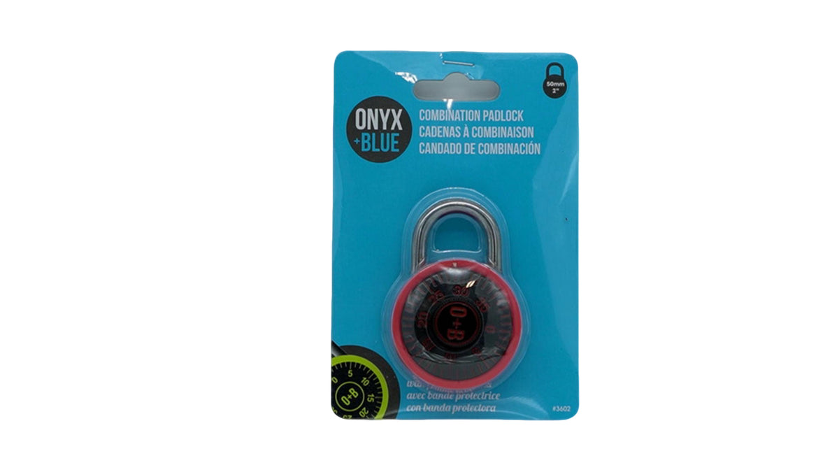 Combination Padlock Onyx + Blue