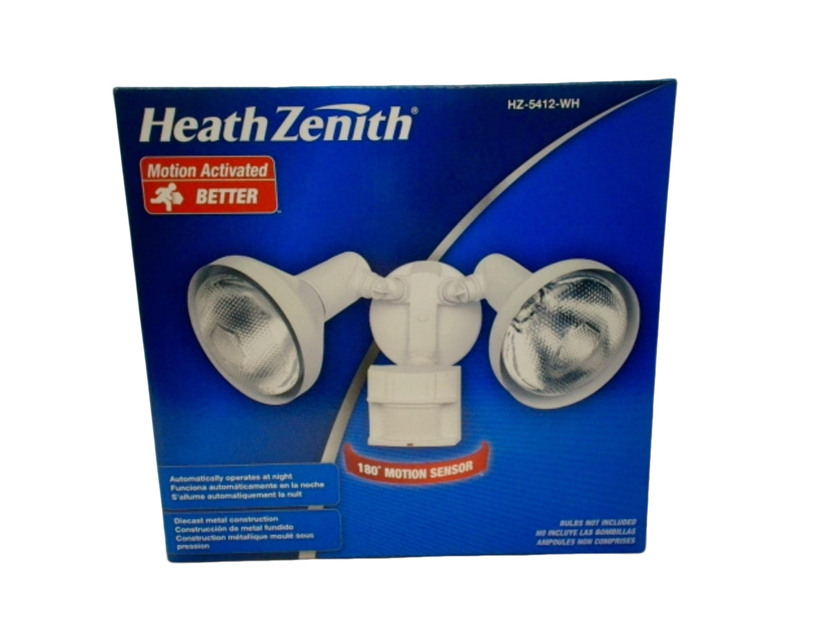Motion Sensor Light Dual Head White Heath Zenith