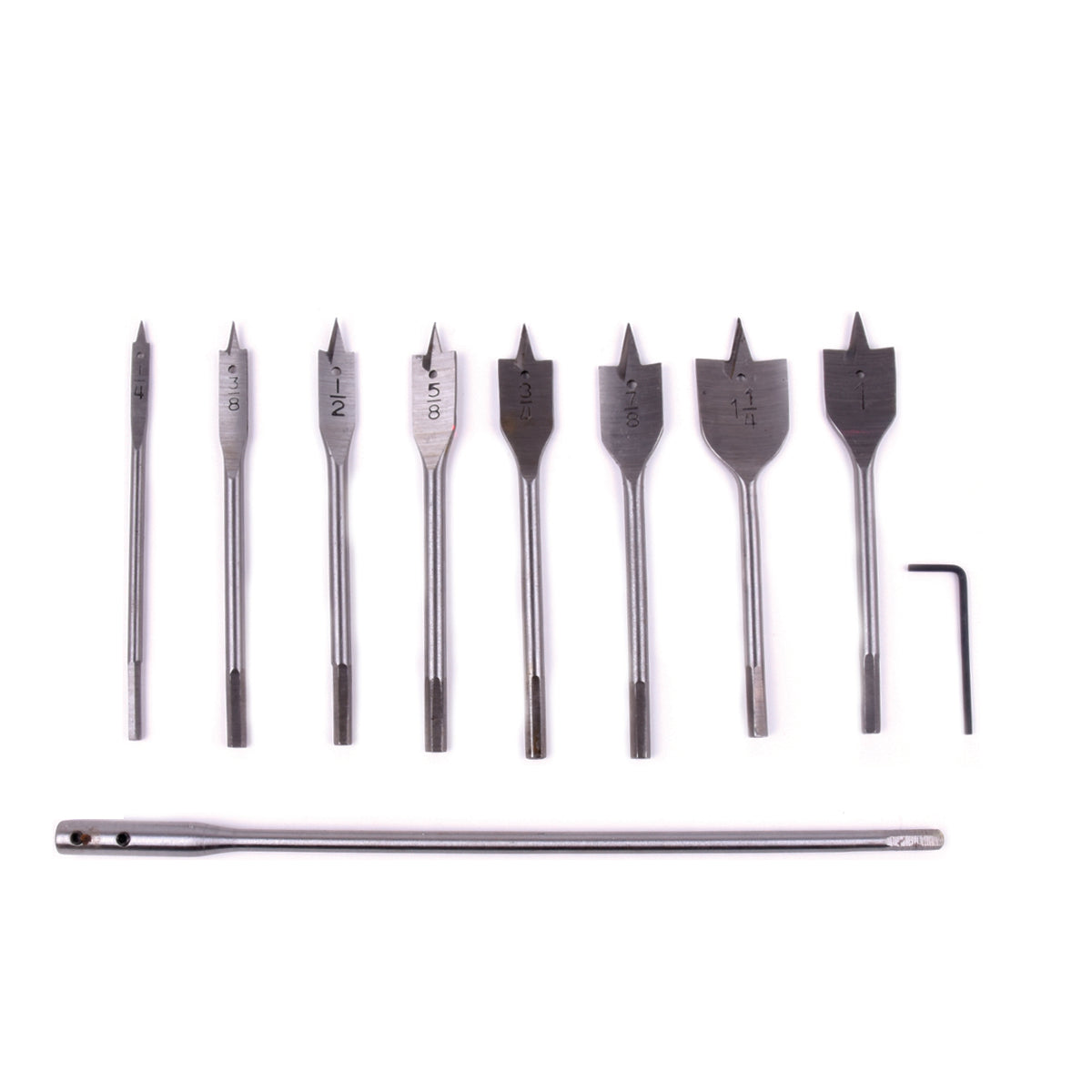 Flat Wood Boring Bits 10 Pc - Additional View