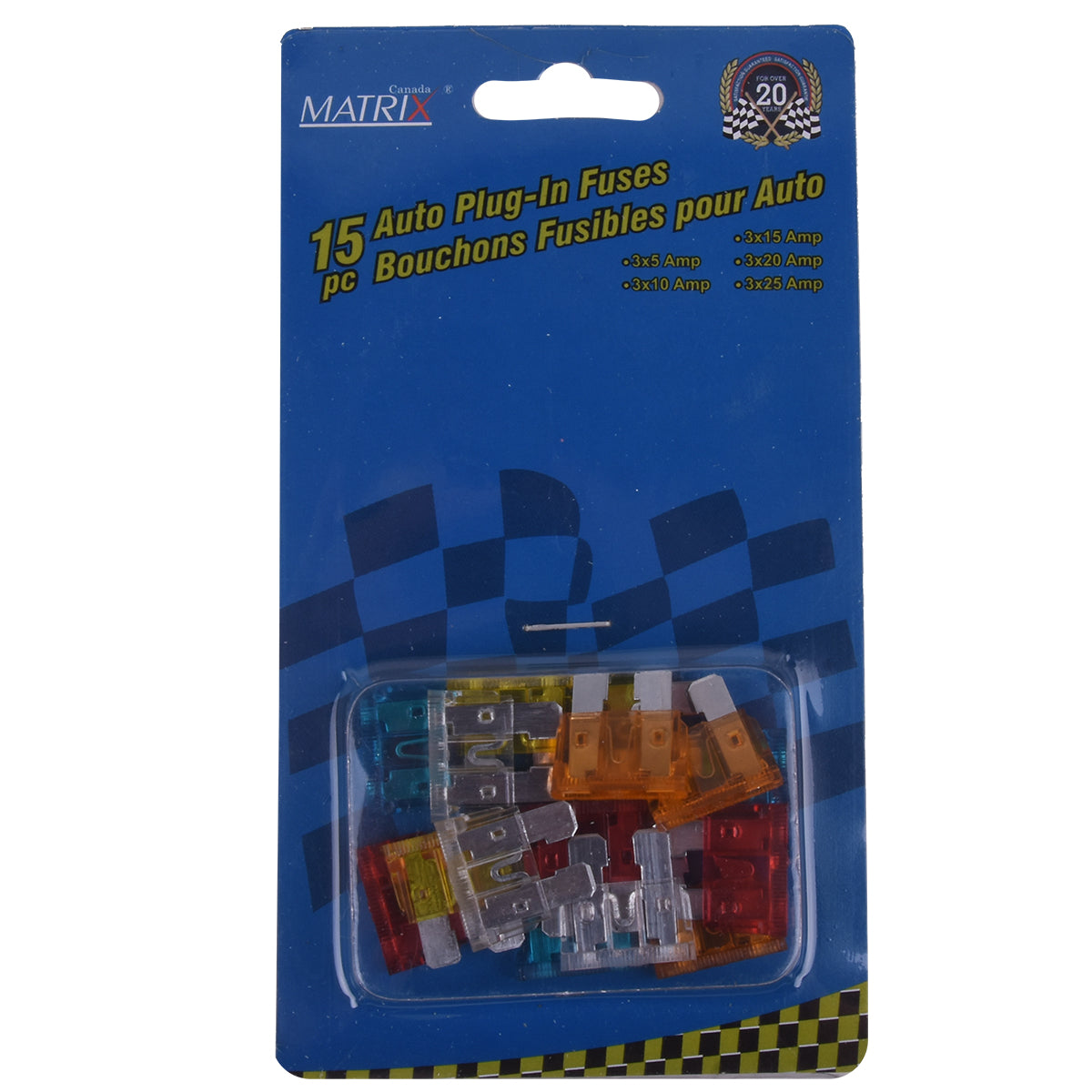 Auto Blade Fuse Set 15 Pc