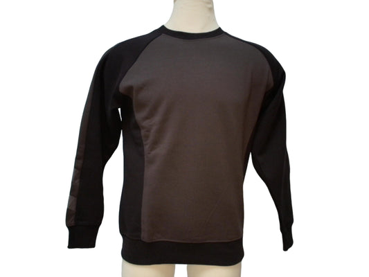 Sweatshirt Men's Two Tone Black/Grey Mascot Workwear Ass't Sizes - Additional View