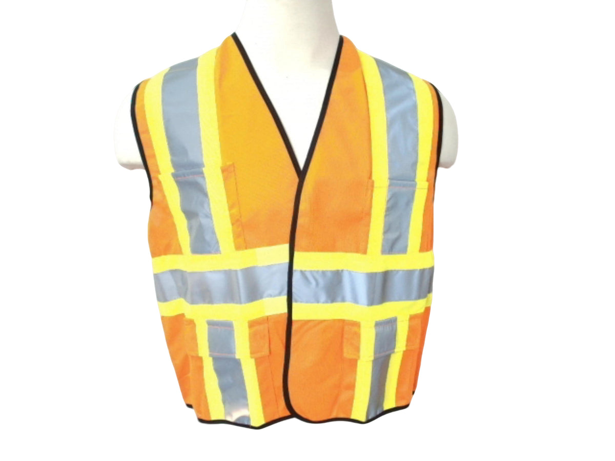 Safety Vest 5 Point Tear Away Orange