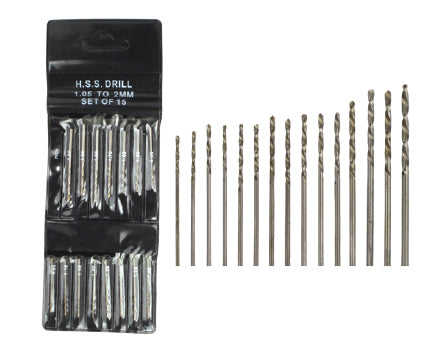 Drill Bit Set 15pc. 1.05mm To 2mm