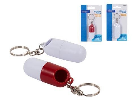 PILL CASE KEYCHIAN, 6X2.5CM 2ASST BODICO - Additional View