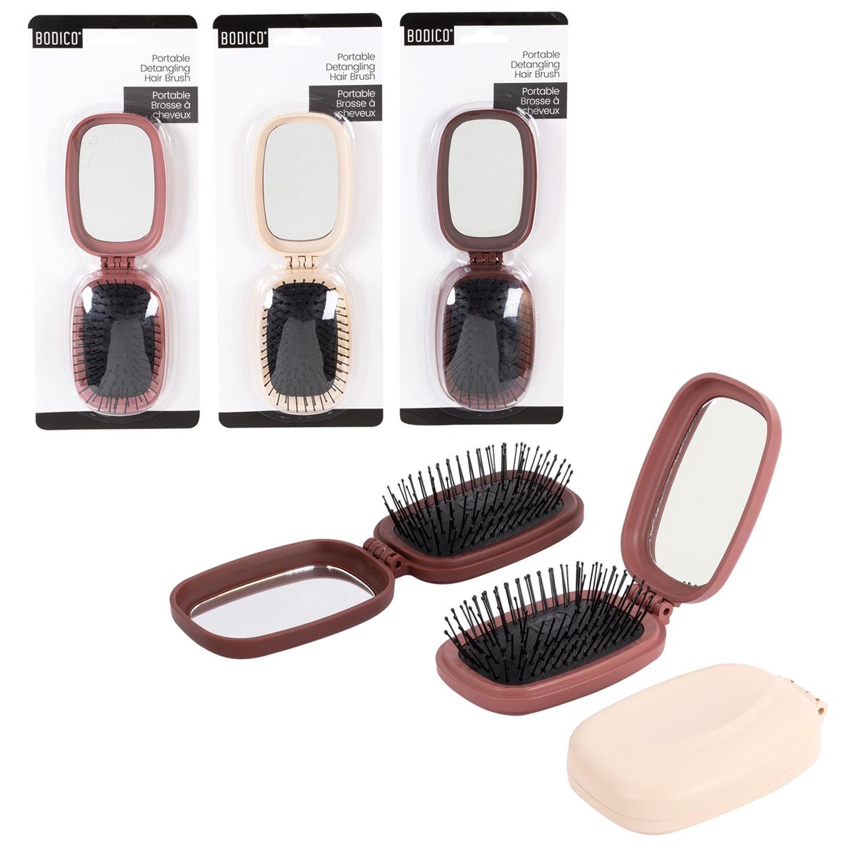 Brosse à Cheveux Démêlante à Picots Souples Bodico Format Voyage