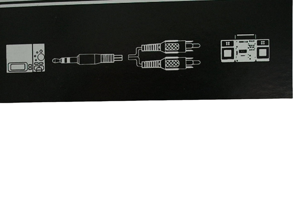 3.5mm male to 2 RCA male 5 foot stereo - Additional View