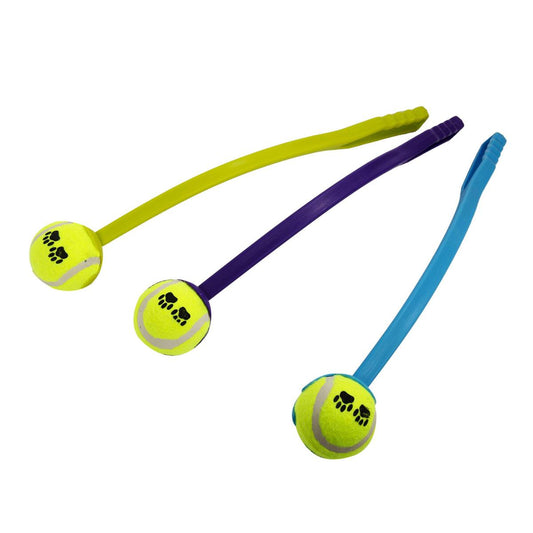 Tennis Ball and Thrower 3 colours 19.75 inch - Paws - Additional View