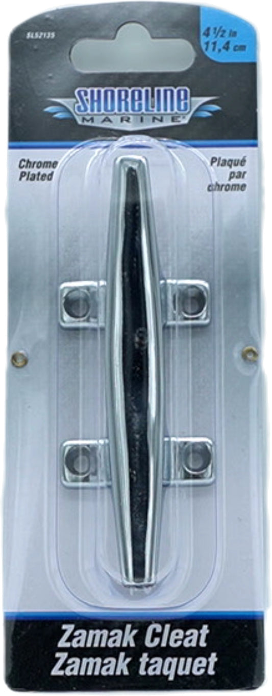 Zamak Cleat 4.5" Chrome Plated Shoreline Marine - Additional View