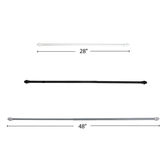 Extendable Curtain Rod w/Holders 28' to 48' 4 colors H.E. - Additional View