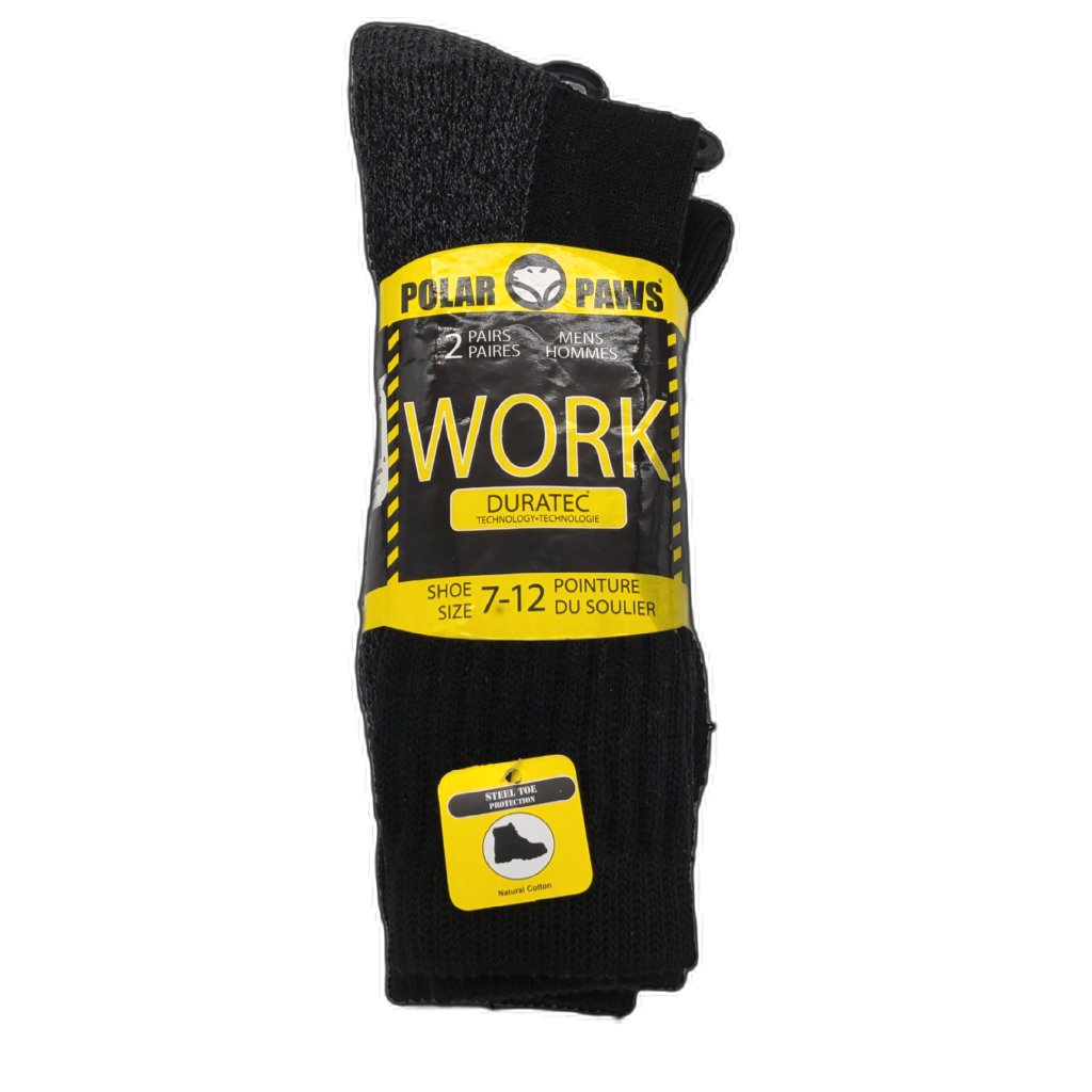 Chaussettes de travail, lot de 2. Noir Taille 40-46 Polar Paws